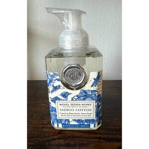 Michel Design Works SHEA BUTTER Foaming HAND Soap INDIGO COTTON 17.8 Oz Sealed